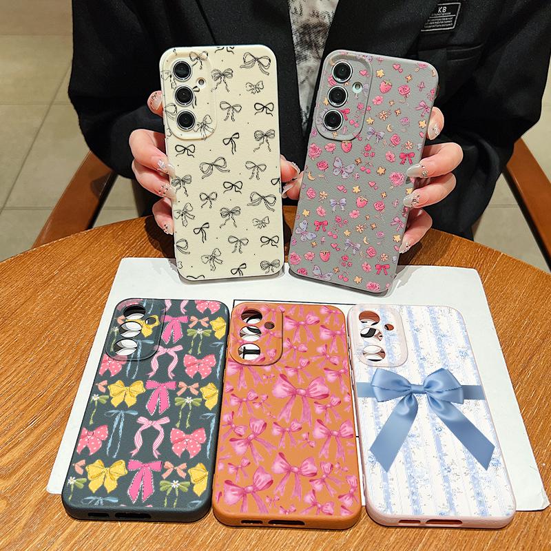 Bowknots Print Phone Case For Samsung A18 A57 A37 A17 A56 A36 A26 A16 A55 A35 A25 A15 A54 S21 FE S22 S23 S24 Plus S25 S26 Ultra Silicone Cover