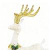 Outdoor Christmas Decorations Stakes 3 Pieces Realistic LED Light Festive Decor Outdoor Reindeer Christmas Yard Decoration For
