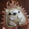 Sheepskin Handmade Real Leather Black No Face Bag Charm KeyChain Gift Cute Decoration For Bags Exquisite Charm Bag Accessories