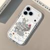Kapelusz Gwiazda Pies Lustro Muszla Kremowa Etui iPhone 14/15/16/17 ProMax Urocze Etui