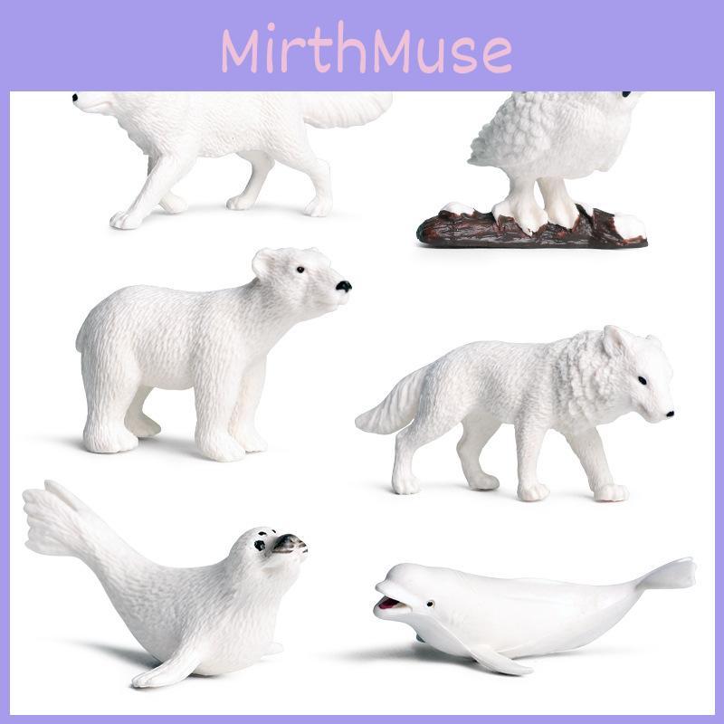 Arctic Wildlife Figurine Collection Featuring White Whale Polar Bear And Seal