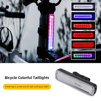 RGB LED USB Fahrrad Rücklicht 750 mAh Fahrradbeleuchtung Speicher Modus Regenbogen Warnung Wasserdicht Helm Roller Rücklicht