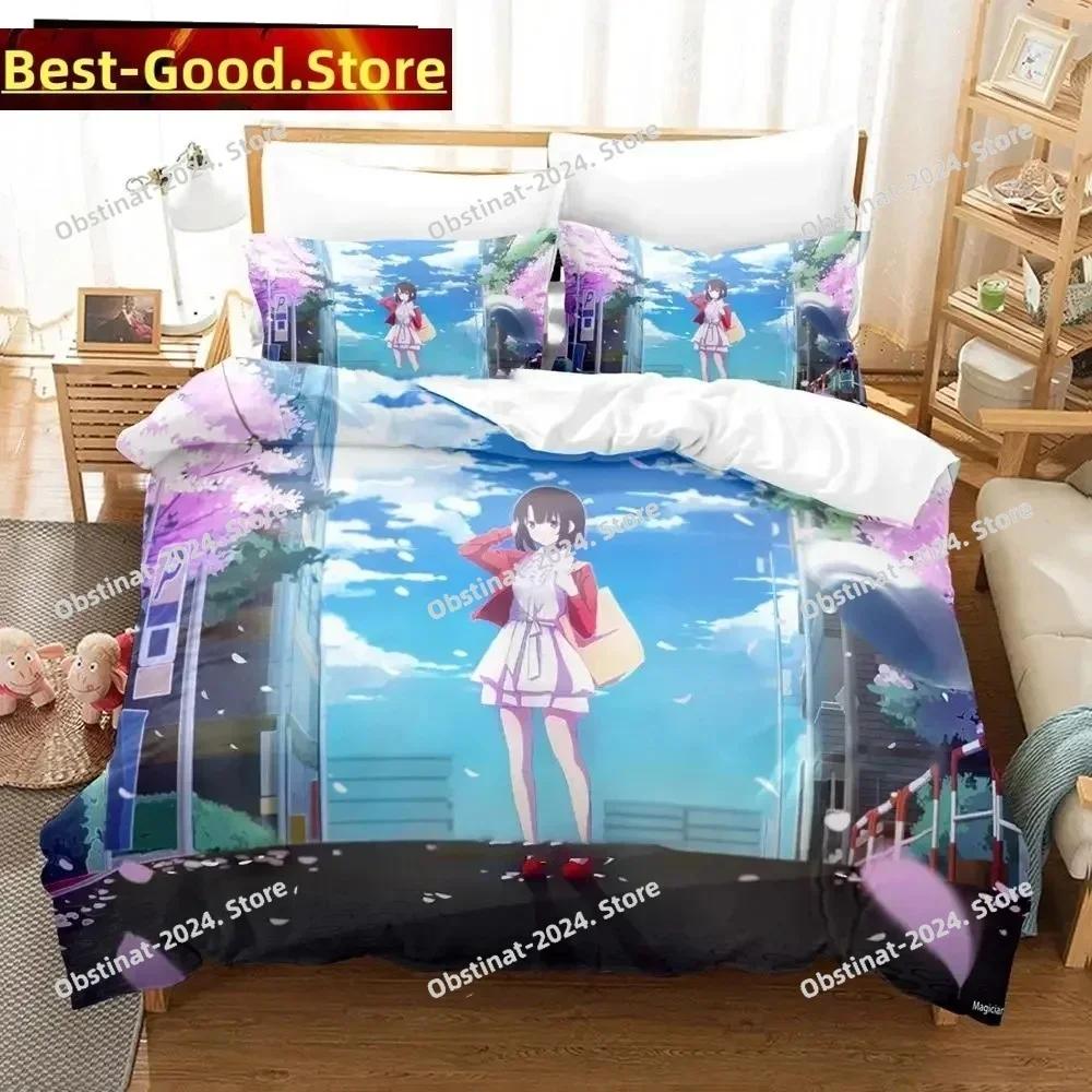 3D Print Anime Saekano Megumi Kato Bedding set Printed Duvet Cover Pillowcase Single Double Queen Super King Size Sets