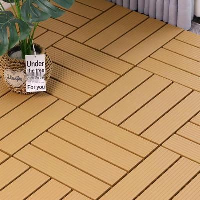 Eenvoudig te monteren, corrosiebestendige hout-kunststof vloer voor balkon, terras & binnenplaats