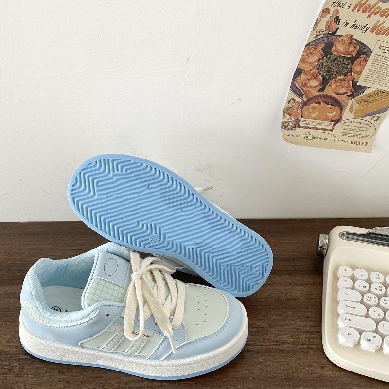 

Универсальные маленькие белые туфли высокой ценности женские летние новые кеды на платформе с дофамином в стиле ретро повседневные туфли-хлебцы женские 40 синий