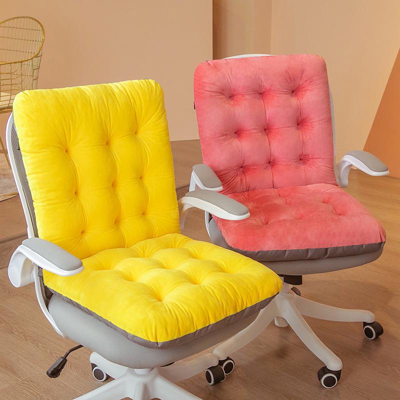 Plush Thickened Office Chair Cushion - Integrated Pad for Autumn/Winter