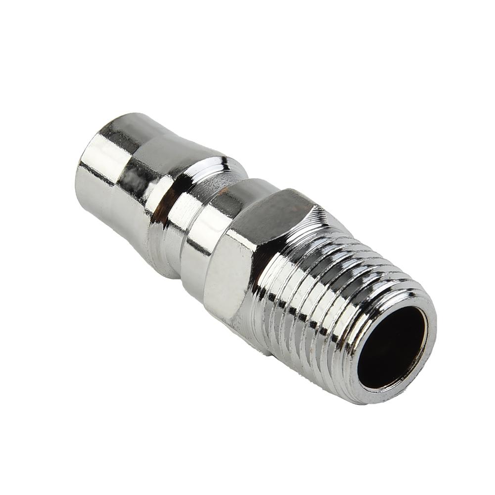 NITTO Male Thread Adapter Air Fitting Coupling Silver