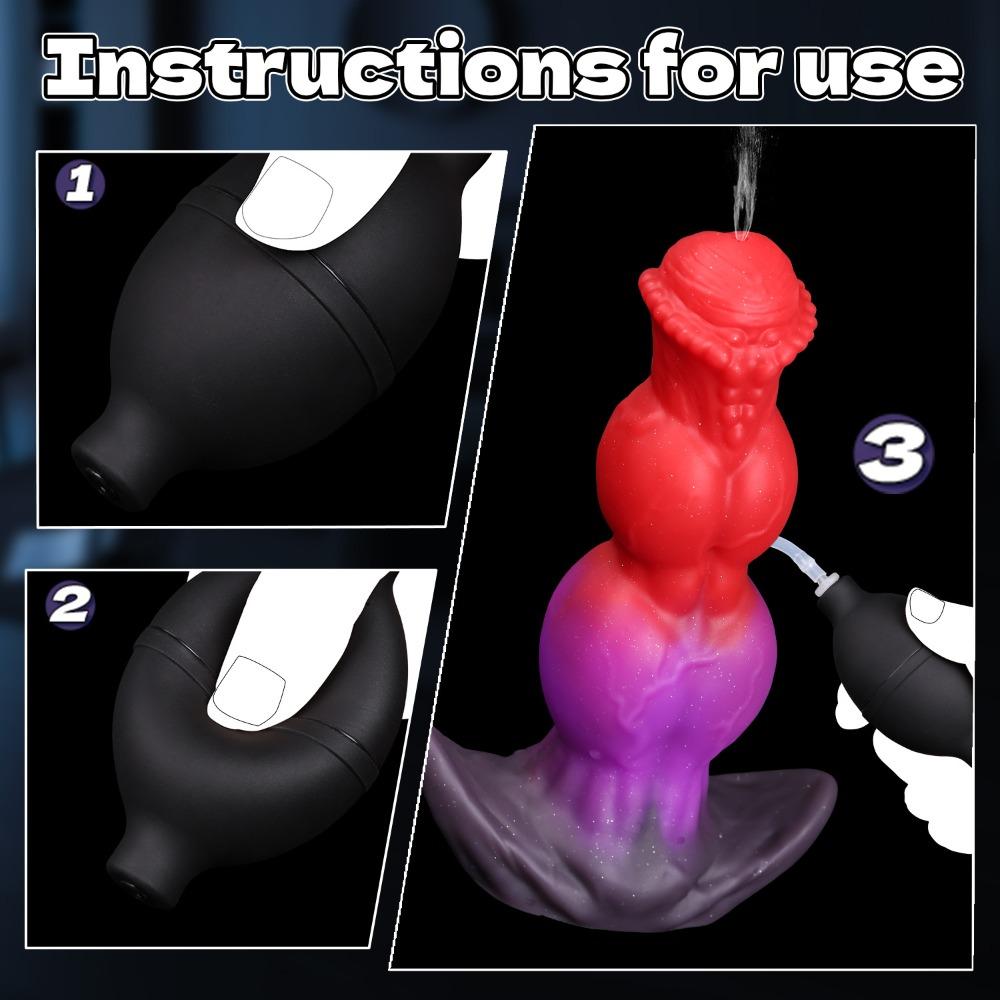Wassersprüh-Spezialform-Analstecker Extra Großer Anal-Dilatator Für Männer Frauen