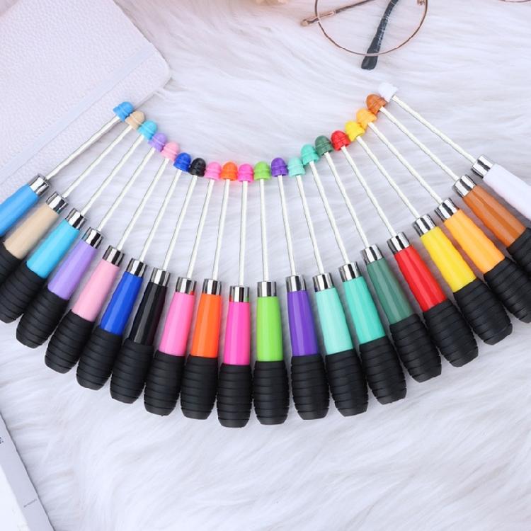 60 Pcs Black/Blue Ink Beadable Pen Refills 1.0mm Replaceable Pen Refills Smooth Writing Pen Refills