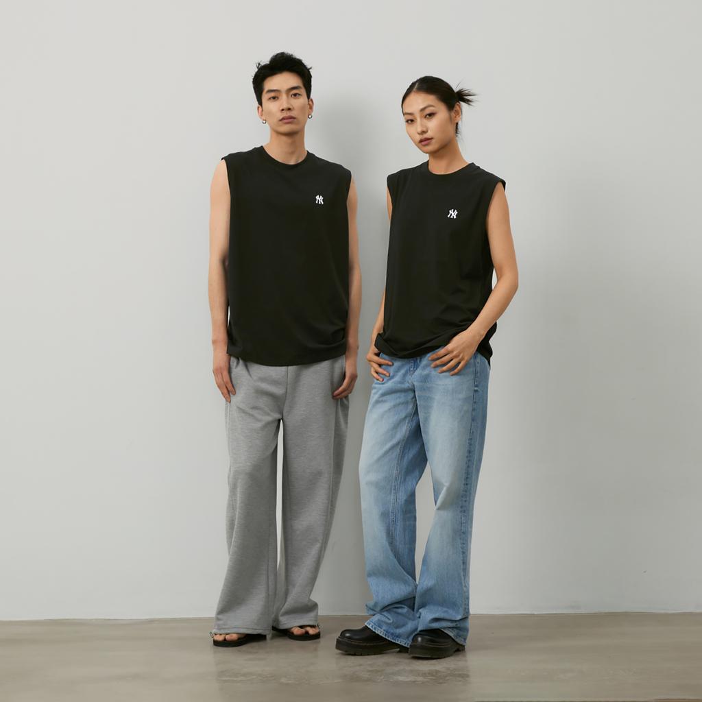 New MLB SS24 Tank Tops Unisex Black 3ATKB0243-50BKS