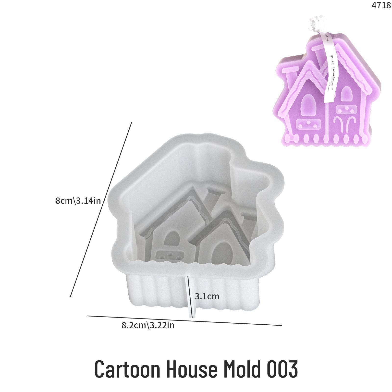 

Poppy Q Cartoon House Candle & Aroma Stone Silicone Mold for DIY Decorations