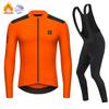 Raudax Winter Thermal Fleece Cycling Jersey Set Normal Studios Racing Bike Cycling Suit Mountian Cycling Clothing Ropa Ciclismo