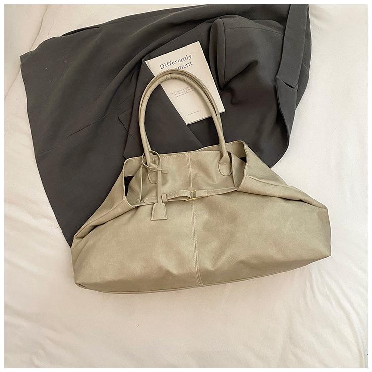 Large-capacity bag women's leisure 2025 summer new simple foreign style shoulder armpit bag commuter tote bag