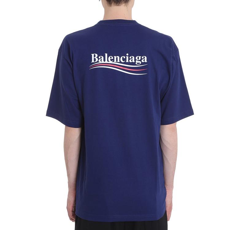 Balenciaga Political Campaign T-Shirt Large Fit 'Blue' Men's 620969TIV521195