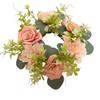 Menorah Garland Candle Rings Silk Flower Wreath Garland for Wedding Lifelike Pillar