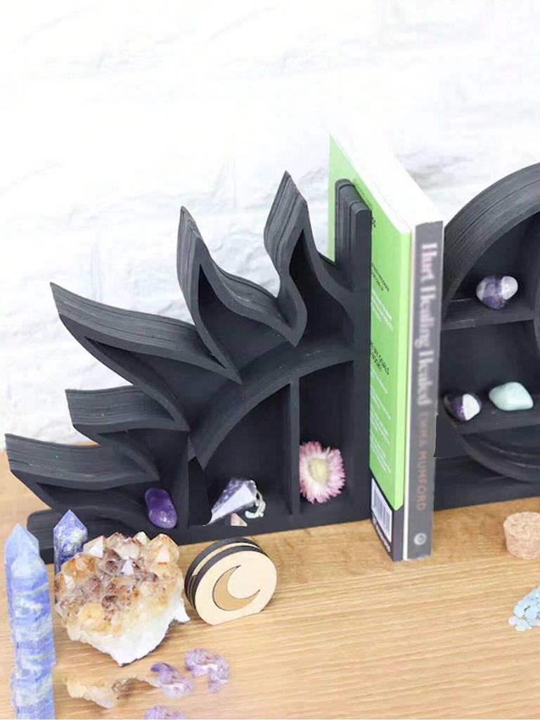 Crystal Shelf Bookends Sun And Moon Heavy Duty Decorative Round Bookends To Hold Books Crystal Rack Decorative Christmas Gifts