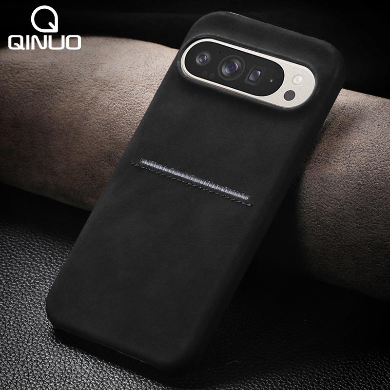 

Чехол для телефона в стиле роскошной овчины с карманом для карт для Google Pixel 10 9 Pro XL 8 8A 8Pro, матовый кожаный зажим, противоударная крышка For Pixel 8