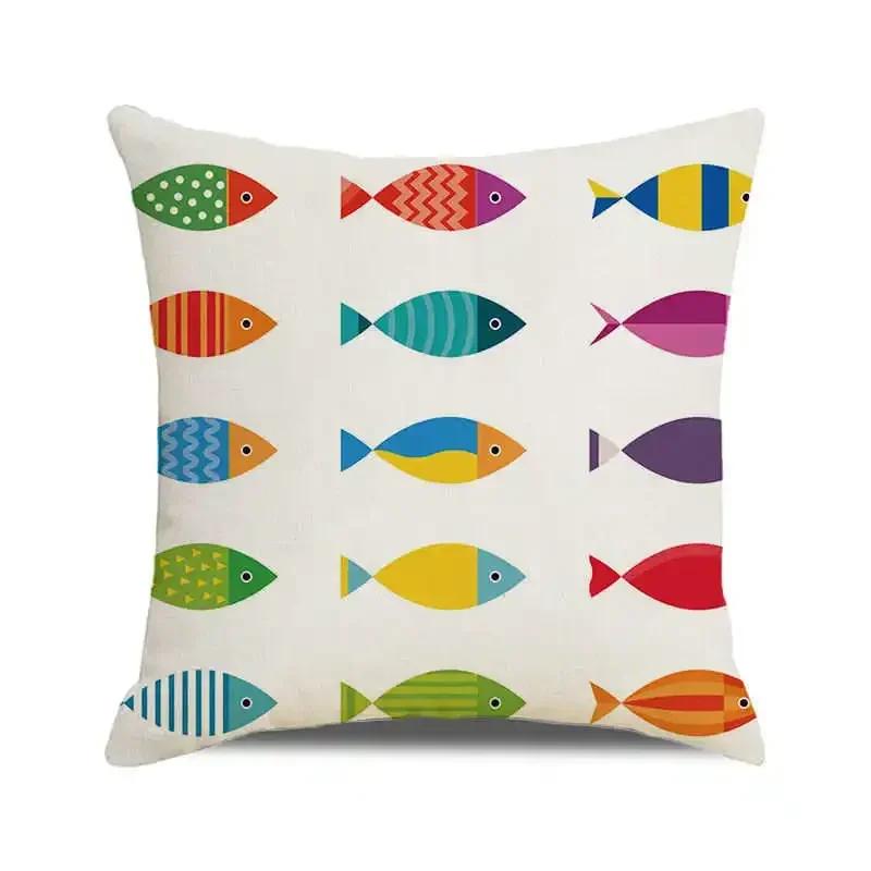 Beautiful Fish Pillowcase for Pillow Shark Pillow Case Decorative Cushion for Elegant Sofa Pillow Cover Interior for Home Decor