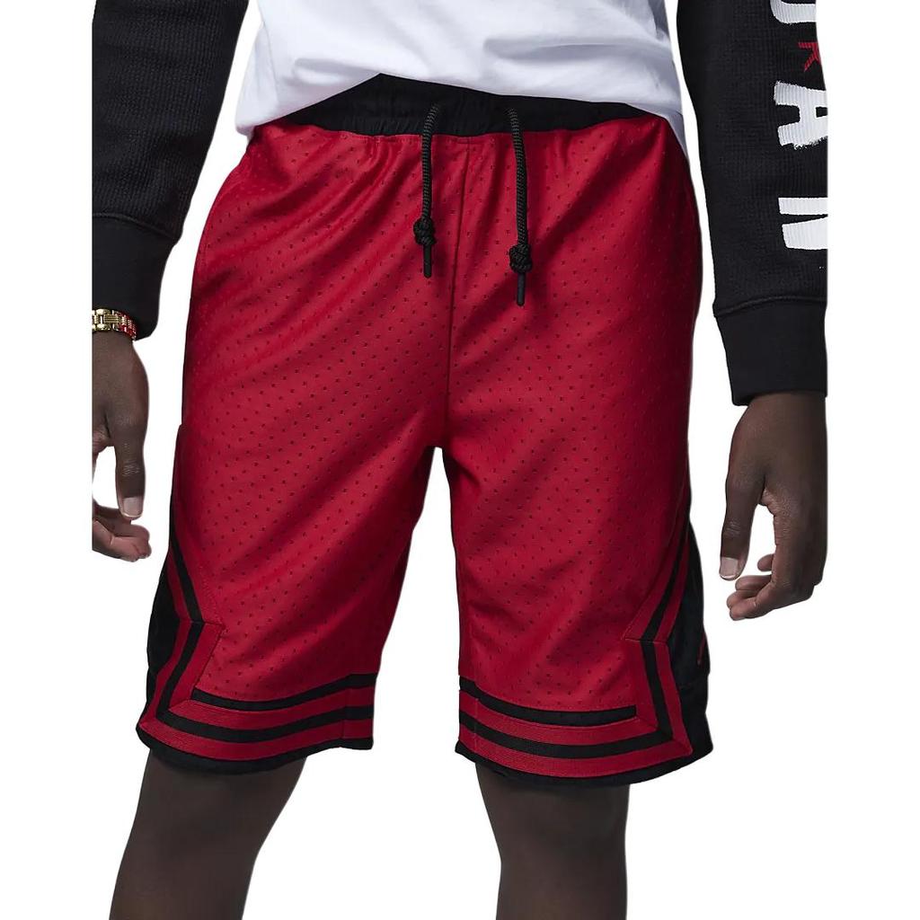 Jordan SS22 Logo Print Stripe Casual Sport Shorts Kids Bottoms Fitness-Red DR8097-687