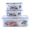 LOCK&LOCK 3-Piece Rectangular Plastic Food Container Set