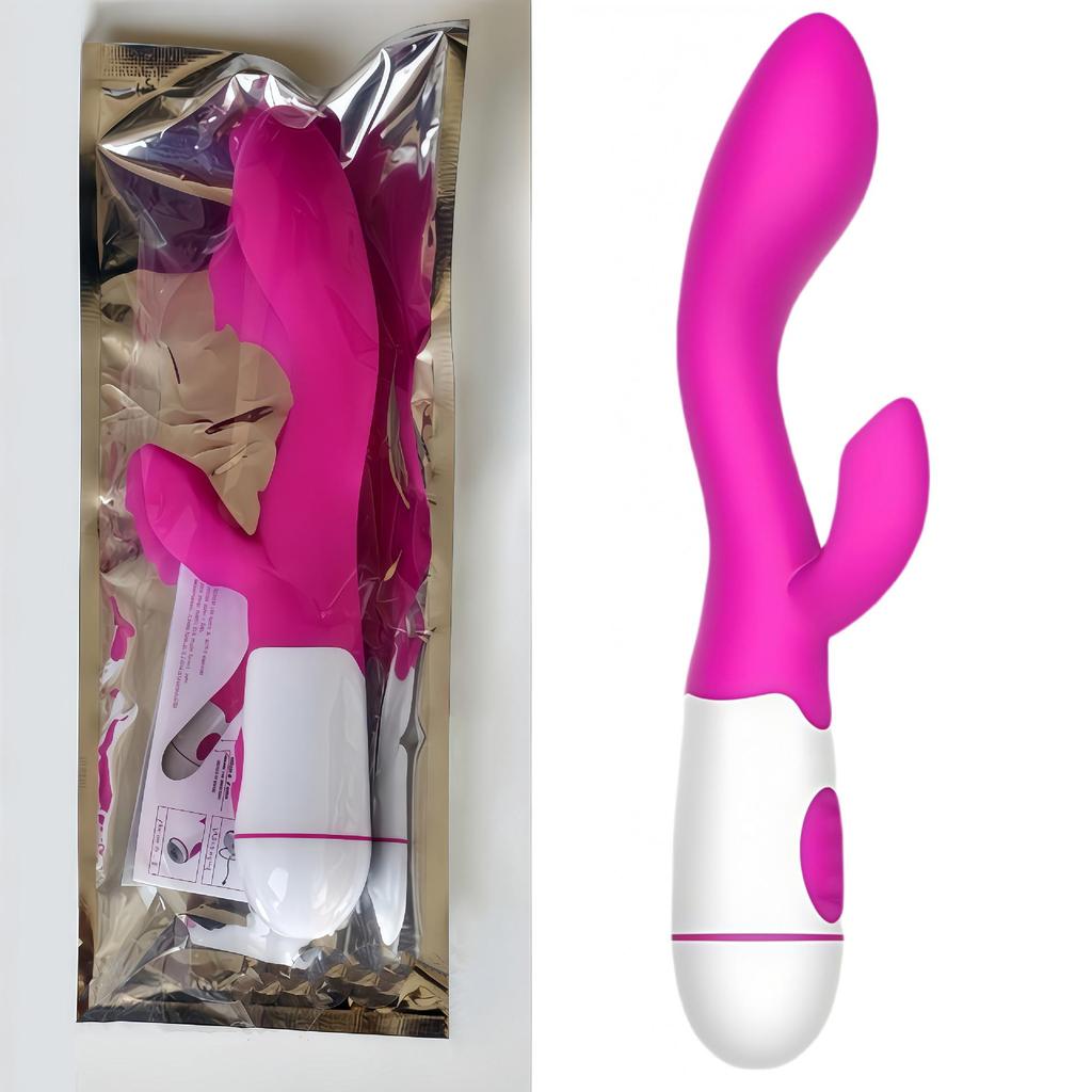 Rechargeable Silicone Dual Vibration G-Spot Vibrator for Women - Masturbation Massager