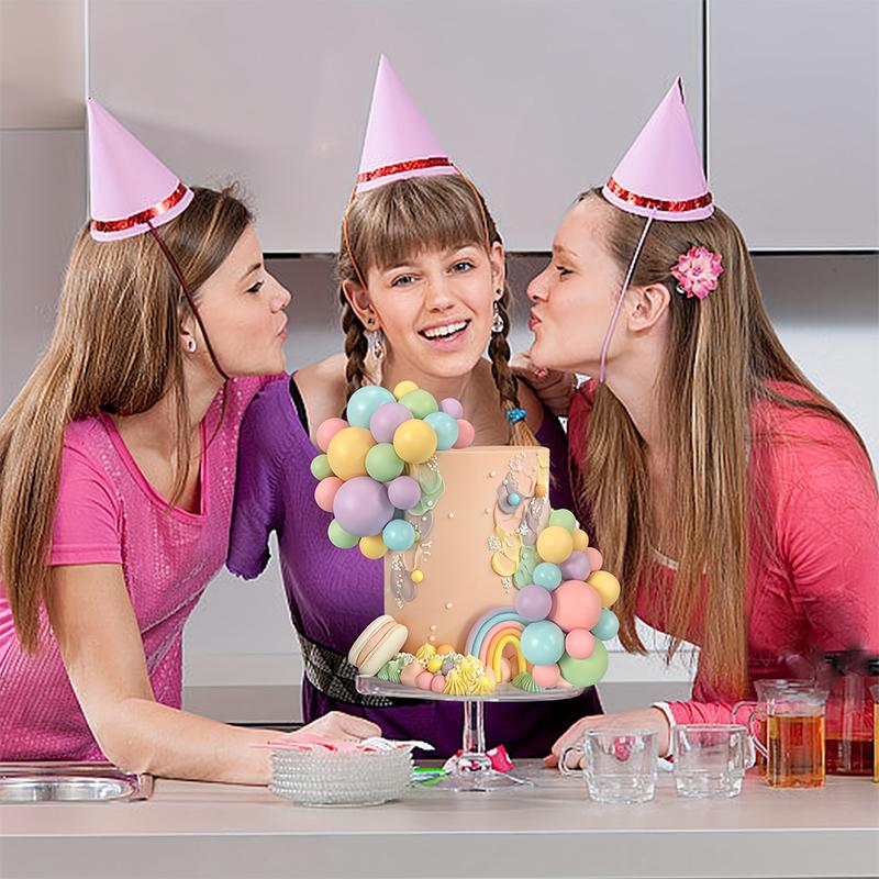 30Pcs/Pack 4cm Foam Colorful Cake Topper Picks Cake Topper Sticks Gold Balls for Cupcakes Birthday Wedding Party Decorations