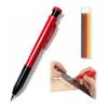 Architectural Mechanical Pencil, Lead Diameter 2.8mm, Total Length 15cm, 6 Refills, Case Included, Built-in Sharpener, Marking Pen for Wood, Metal,