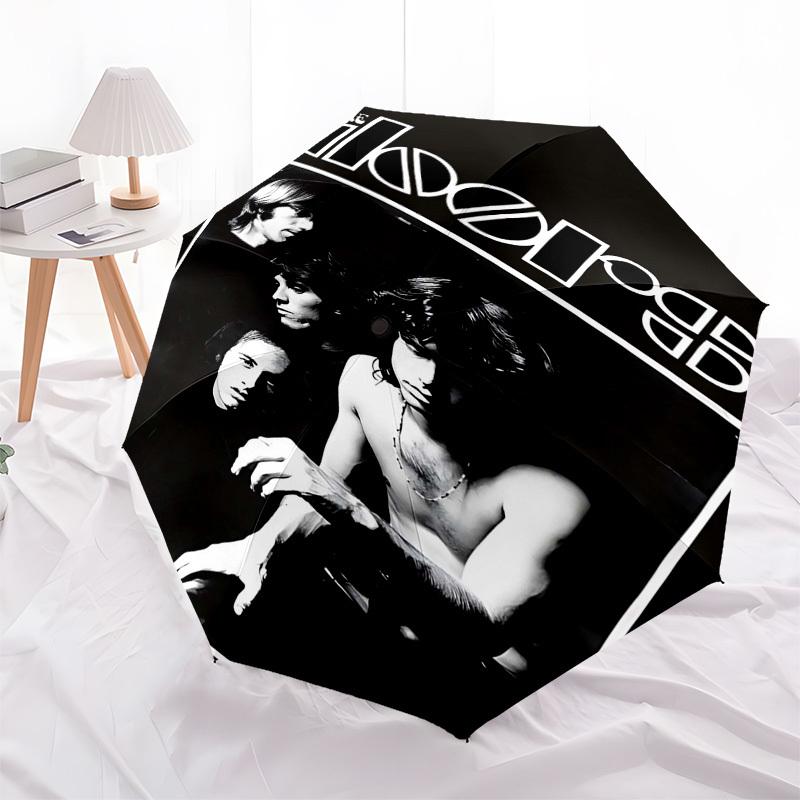1pc The Doors Automatic Open, Windproof, Compact Travel Umbrella, Gift for Birthday, Christmas, Business 93069