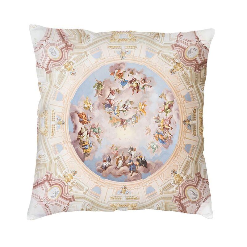 Golden Baroque Elegance Style Square Pillowcover Home Decorative Cushion Cover Throw Pillow for Car Doublesided Printing