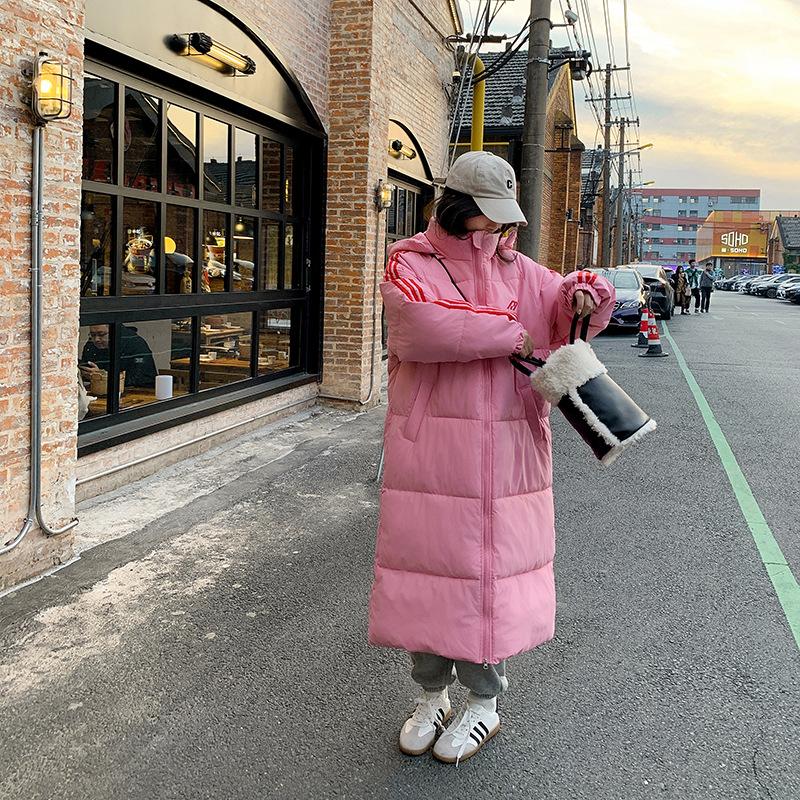 

Хлопковое пальто для женщин на зиму, удлиненное хлопковое пальто с тремя планками S розовый