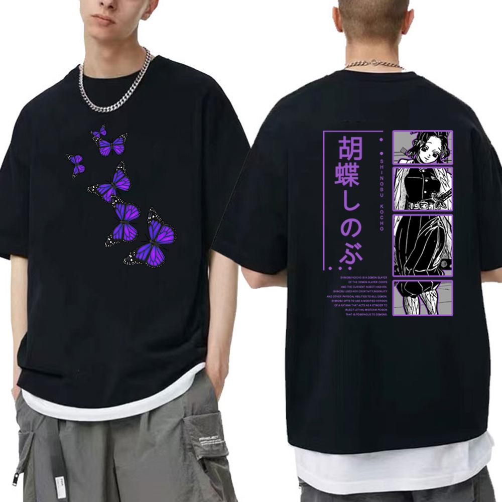 Demon Slayer Animation Derivatives Kamado Tanjirou Tshirt Printing Mens 2025 Summer Fashion Casual Oversized Streetwear