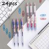 24Pcs Dual Color Ballpoint Pens, Press Type Neutral Pens, Student Writing Markers, Press Note Number Pens, Ballpoint Pens for Office Use