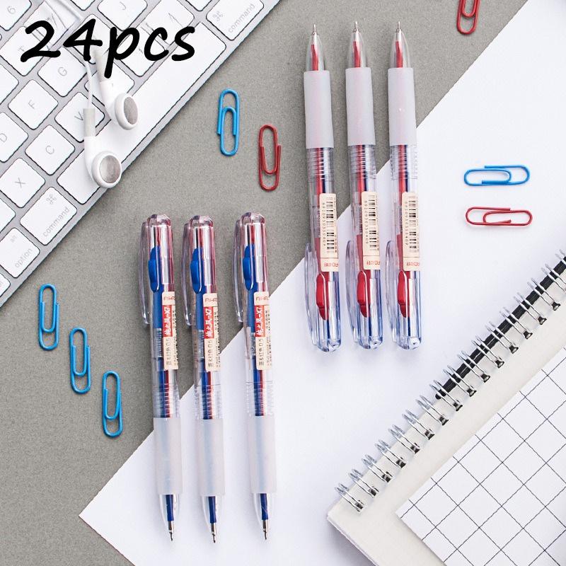 

24Pcs Dual Color Ballpoint Pens, Press Type Neutral Pens, Student Writing Markers, Press Note Number Pens, Ballpoint Pens for Office Use Random style 24Pcs