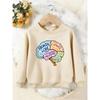 Unisex Kids Crewneck Sweatshirt, Colorful Brain Anatomy Frontal Lobe Print Pullover, Boys Girls Science Casual Sweatshirt For Kids Over 4 Years Old