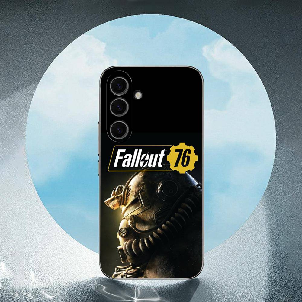 F-Fallout-T 76 For Samsung Galaxy S25 S24 S23 Ultra S22 S21 Plus S20 Black Soft Silicone Protective Case