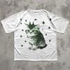 Y2k Alien Cat T Shirt 2000s Vintage 90s Retro Silly Cats Lover S Ironic Kitten Ufo Vintage Stylish Stretched Graphic