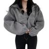 Winter Women Jacket Thick Fleece Stand Collar Zipper Closure Long Sleeves Warm Windproof Heat Retention Outdoor Coat