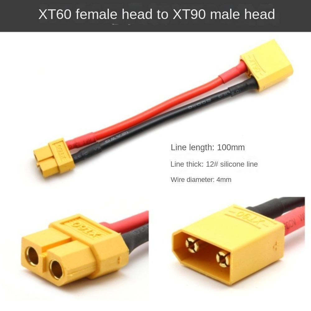 Durable XT30 XT60 XT90 T Plug Charge Lead to 4.0mm Banana Plugs 15cm Charge Cable 14AWG Rubber Adapter Cables for Lipo Battery