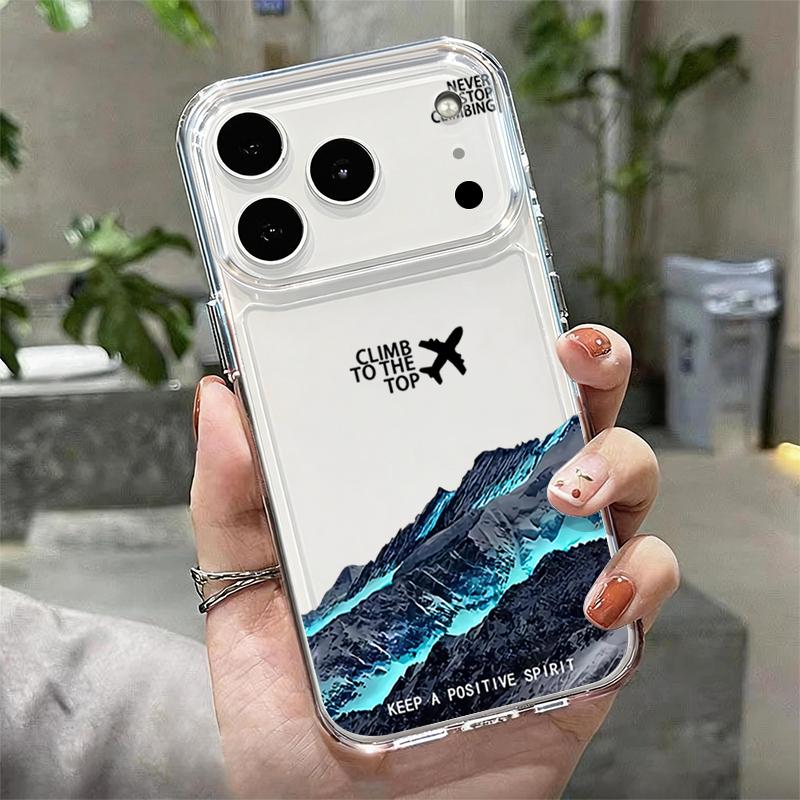 Anime Style Mountain Pattern Case For iPhone 17 Pro Max Coque iPhone 16 15 14 13 12 Pro Max 11 Clear TPU Silicone Soft Cover