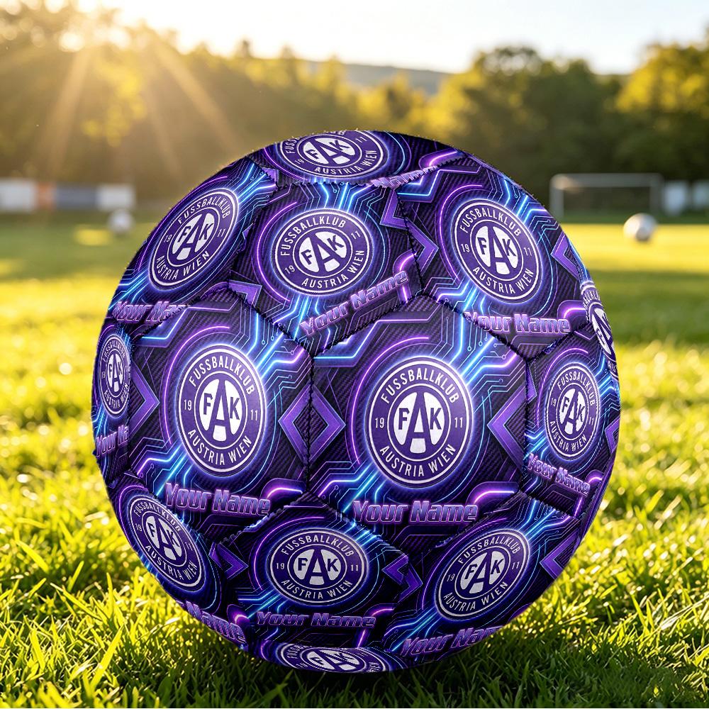 Personalized Size 5 Football Austria Wien FC Pattern Outdoor Game Sports Ball Gift