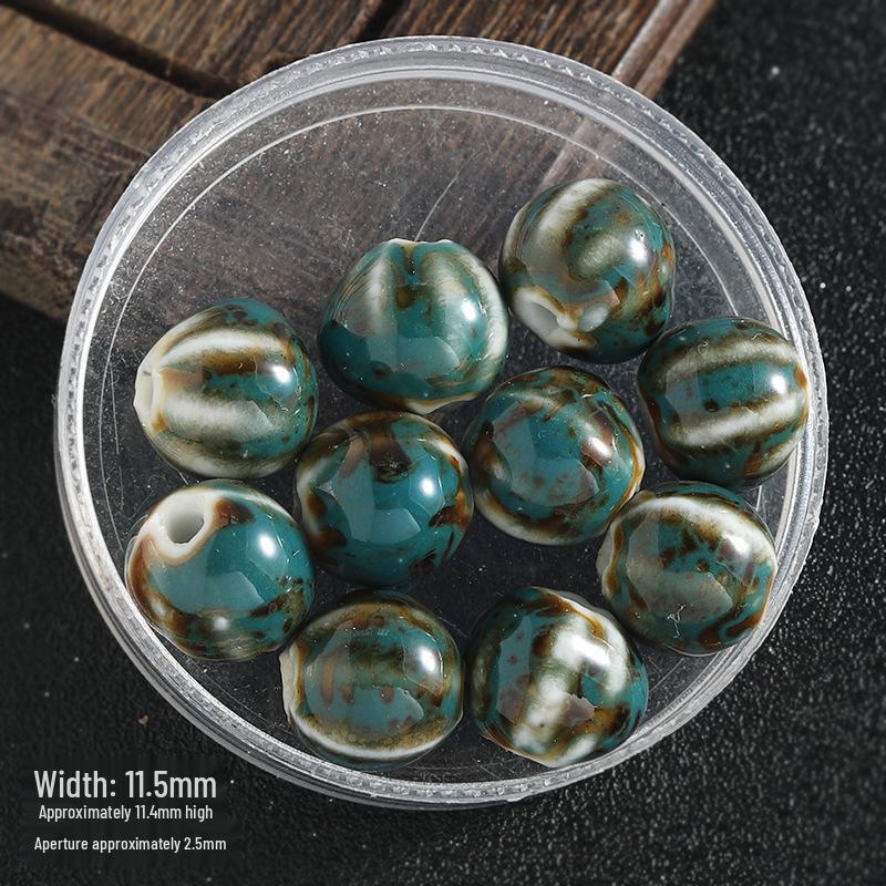 DIY Flower Glaze Watermelon Ceramic Beads – Loose Porcelain Beads for Jewelry, Clothing Accessories, Bracelet & Necklace Crafts