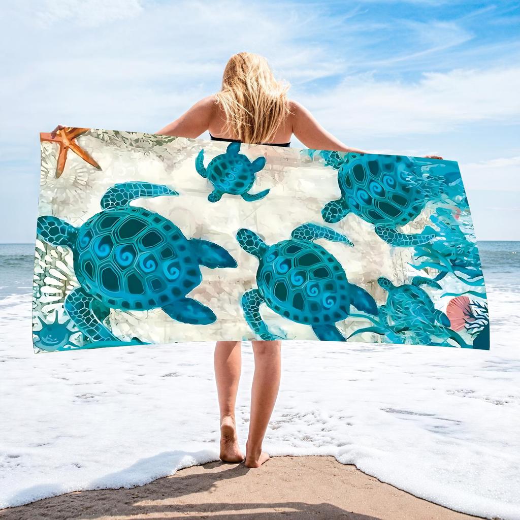 70x140 Microfiber Custom Printed Beach Towel - Absorbent & In Stock