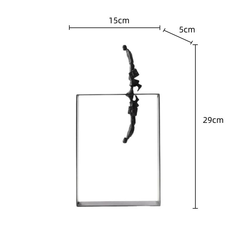 

Resin Handicrafts Abstract Figure Sculpture Reflecting Portrait Encounter Ornament Decorative Figurines Home Decoration чорний