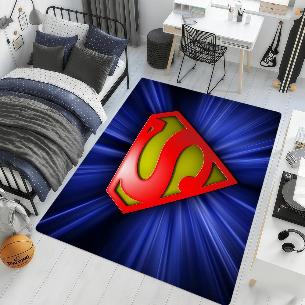 Movie S-Superman Logo Cool Art ML Hogar Bedside Rug Kitchen Bath Floor Mat Hallway Balcony Carpet Entrance Doormat Decor Home