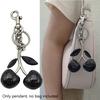 Black Cherry Fruit Charm Car Keychain Pendant Decoration Handbag Shoulder Bag Hanging Ornament Keyring  Accessories Gifts