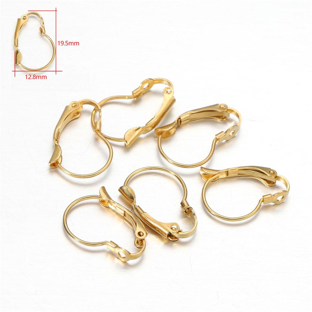 20-50pcs Gold  Stainless Steel Hypoallergenic Earring Hooks Fish Earwire Earrings Clasps Earring Wires For Jewelry Maki