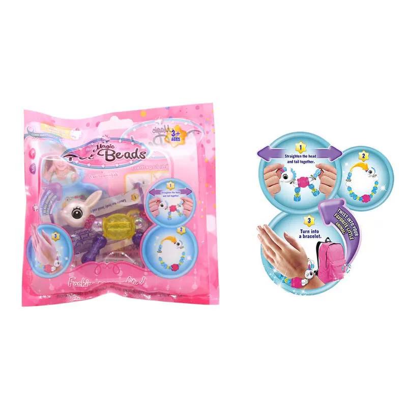Cuentas Mágicas para Mascotas Pulseras de Amuletos de Animales Diy Pulsera de Mascota Transformable Creativa Juguete Lindo Coleccionable Regalo Para Niñas