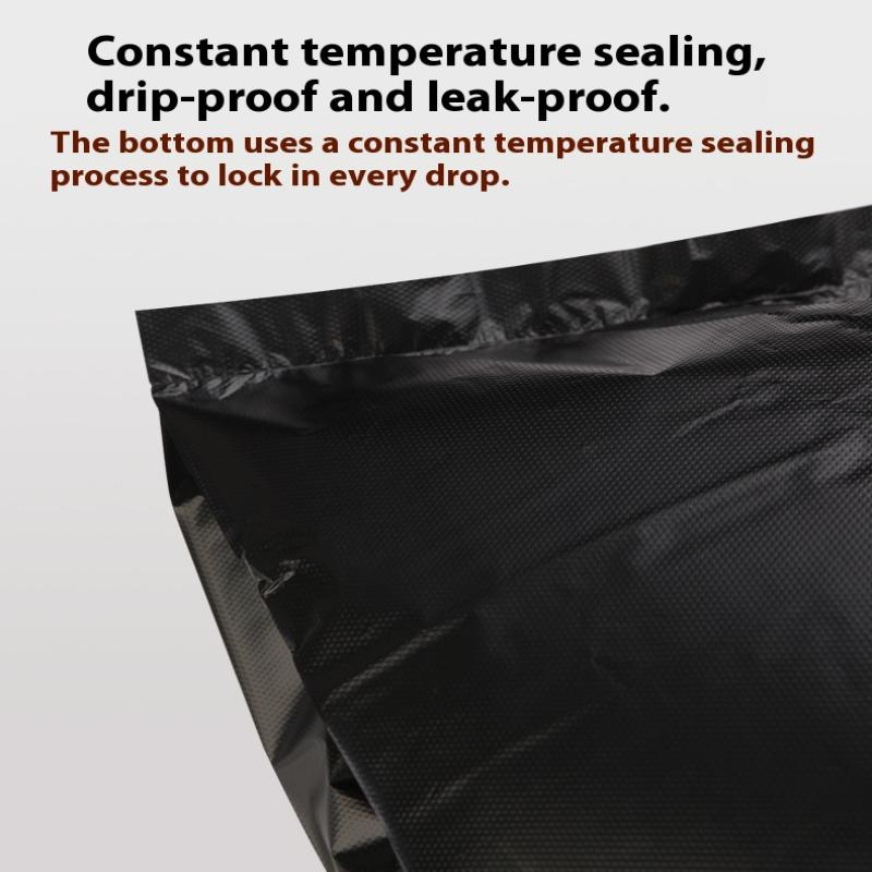 100Pcs 50X60Cm Black Outdoor Disposable Plastic Garbage Bag, Large Capacity And Thickness, Leak-Proof And Durable
