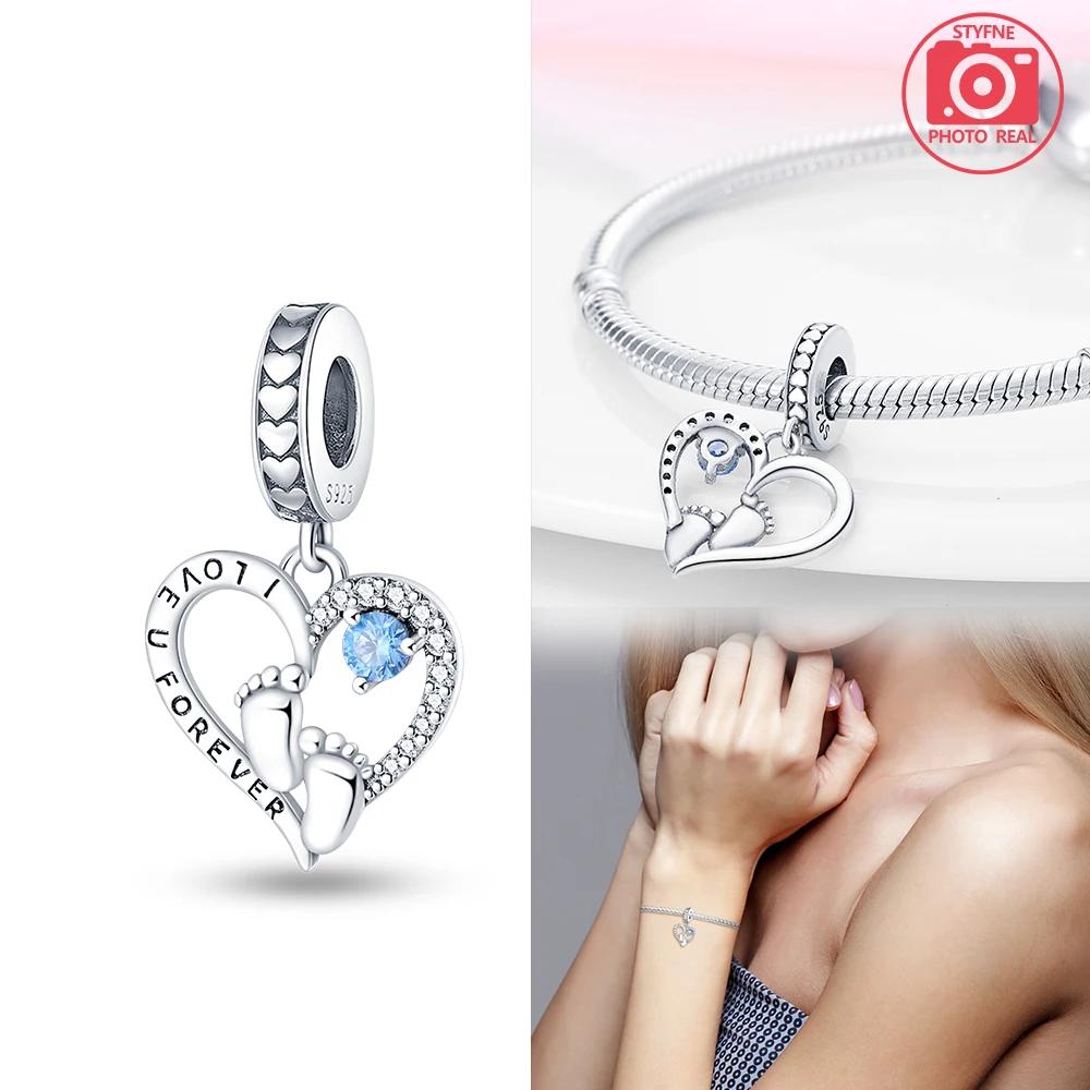 copper Colors Charm Bead Charms Mothers Day Foot Pendant for Dangle Pendant Bead Jewellery Bead Charms New Gifts for Women