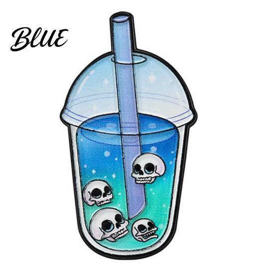 Versatile Gothic Jewelry Halloween Badge Dark Style Skull Patten Drinking